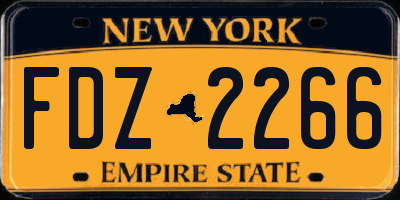 NY license plate FDZ2266