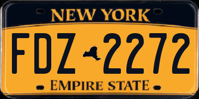 NY license plate FDZ2272