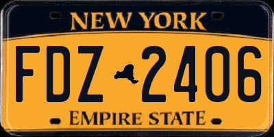 NY license plate FDZ2406