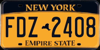NY license plate FDZ2408