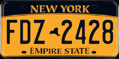 NY license plate FDZ2428