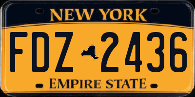 NY license plate FDZ2436