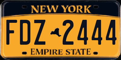 NY license plate FDZ2444