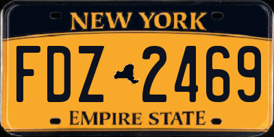 NY license plate FDZ2469
