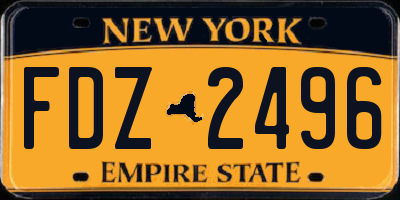 NY license plate FDZ2496
