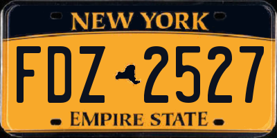 NY license plate FDZ2527