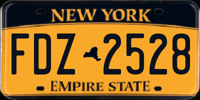NY license plate FDZ2528