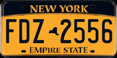 NY license plate FDZ2556