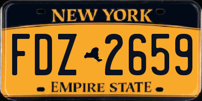 NY license plate FDZ2659