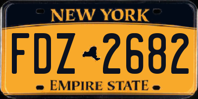 NY license plate FDZ2682