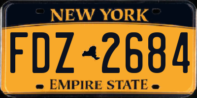 NY license plate FDZ2684