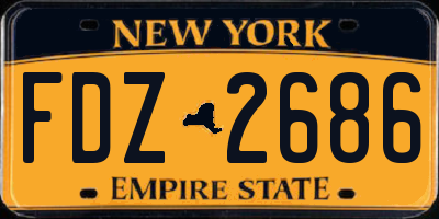 NY license plate FDZ2686
