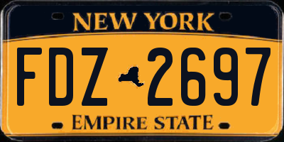 NY license plate FDZ2697