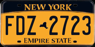 NY license plate FDZ2723
