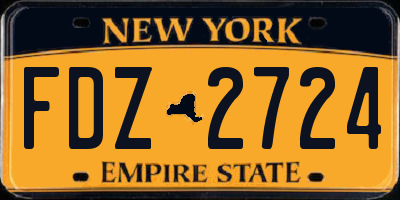 NY license plate FDZ2724