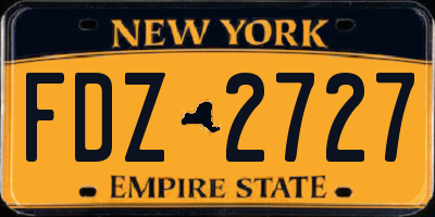 NY license plate FDZ2727