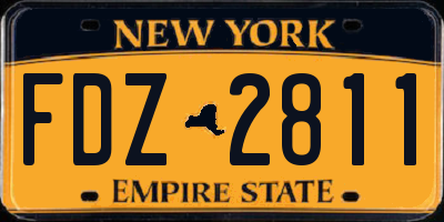 NY license plate FDZ2811