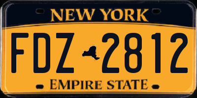 NY license plate FDZ2812
