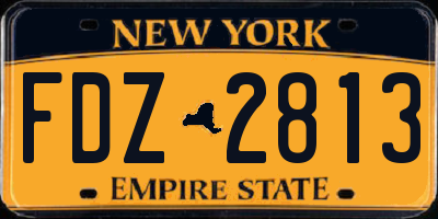 NY license plate FDZ2813