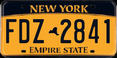 NY license plate FDZ2841