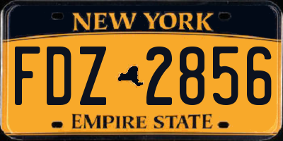NY license plate FDZ2856