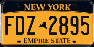 NY license plate FDZ2895