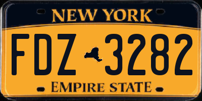 NY license plate FDZ3282