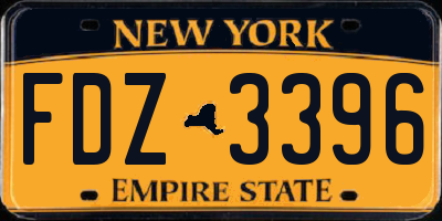 NY license plate FDZ3396