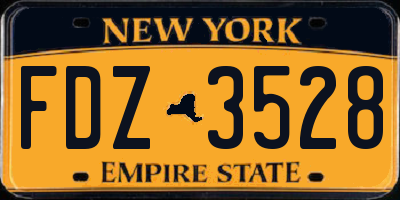 NY license plate FDZ3528