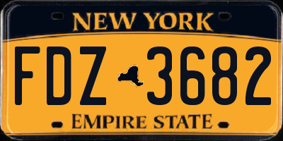 NY license plate FDZ3682
