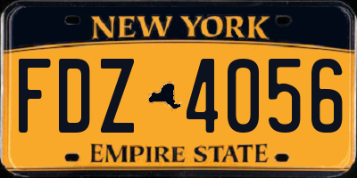 NY license plate FDZ4056