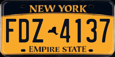 NY license plate FDZ4137
