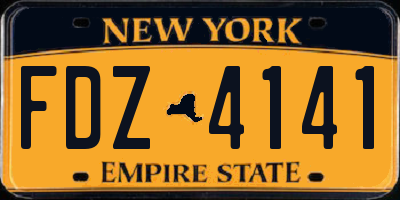 NY license plate FDZ4141