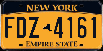 NY license plate FDZ4161