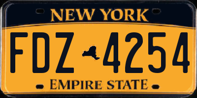 NY license plate FDZ4254