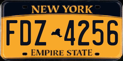 NY license plate FDZ4256