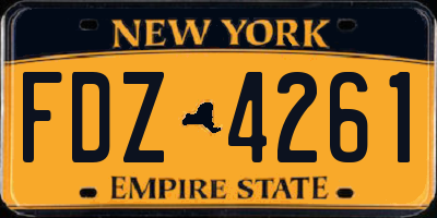 NY license plate FDZ4261