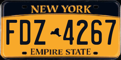 NY license plate FDZ4267