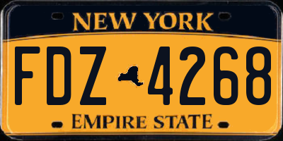 NY license plate FDZ4268