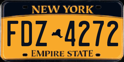 NY license plate FDZ4272