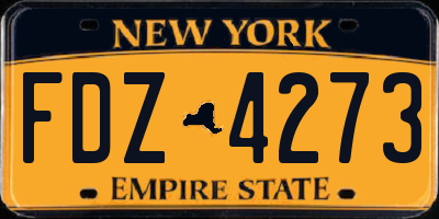 NY license plate FDZ4273