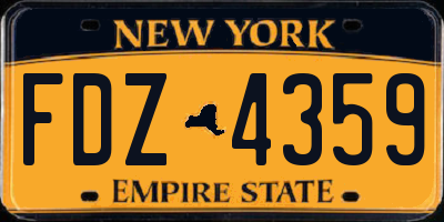 NY license plate FDZ4359