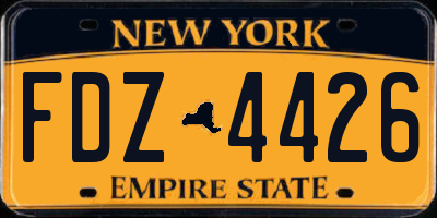 NY license plate FDZ4426