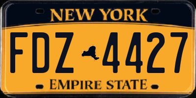 NY license plate FDZ4427