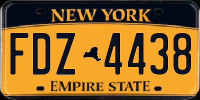 NY license plate FDZ4438