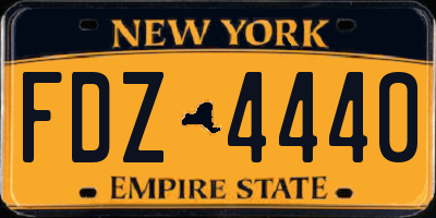 NY license plate FDZ4440