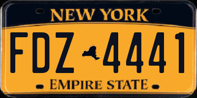NY license plate FDZ4441