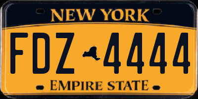 NY license plate FDZ4444