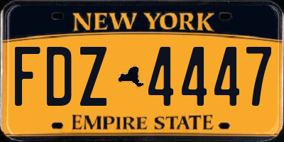 NY license plate FDZ4447