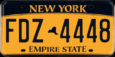 NY license plate FDZ4448